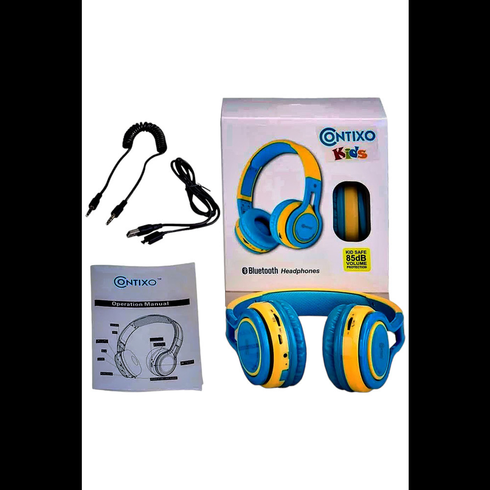 Contixo KB-2600 Kids Wireless Bluetooth Headphones Blue
